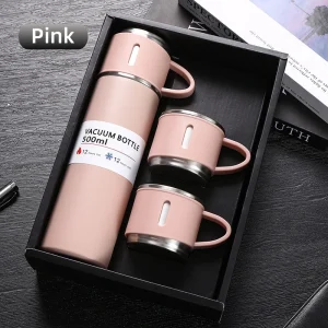 304 Stainless 500ml Steel Vacuum Insulated Water Bottle Business Style Travel Thermal Mug Portable Coffee Bottle Office Gift Set 1