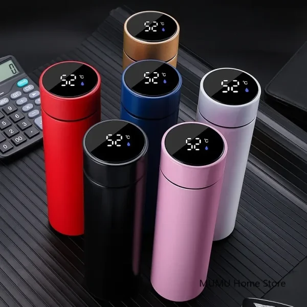 500ML Intelligent Temperature Thermos Bottle Sports Water Cup Car Insulated Cup Keeps Cold and Heat Thermal Mug Vacuum Flasks 1