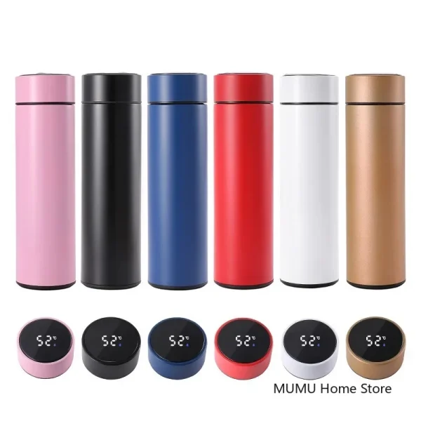 500ML Intelligent Temperature Thermos Bottle Sports Water Cup Car Insulated Cup Keeps Cold and Heat Thermal Mug Vacuum Flasks 3