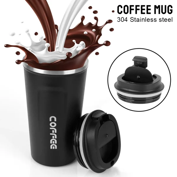 380/510ML Coffee Mug for Tea Water Coffee Car Thermos Mug Leak_Proof Travel Thermo Cup Double Stainless Steel Thermo Cafe 3