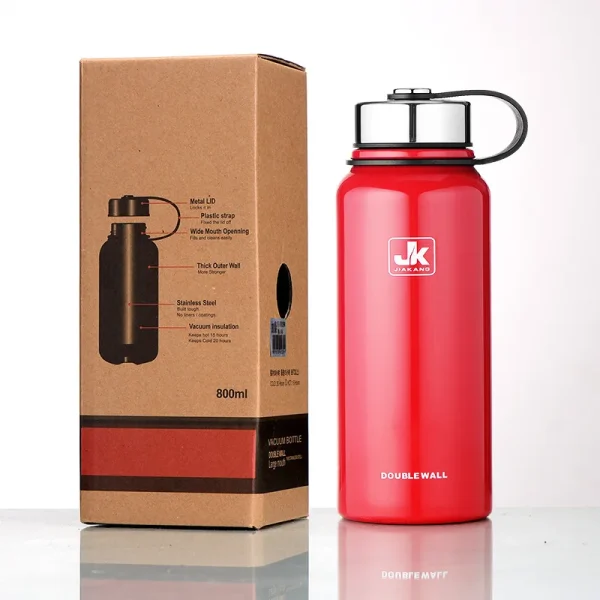 600/800/1100/1500ml Double Wall Thermos Cup Stainless Steel Vacuum Flask Insulation Bottle For Water Bottles Sports Shaker Mug 6