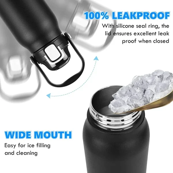 2L Tumbler Thermo Bottle Large Capacity With Straw Stainless Steel Thermal Water Bottle Cold and Hot Thermo Cup Vacuum Flask Gym 4
