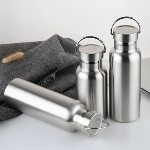 Stainless Steel Water Bottle Leak-proof Single Wall Large Capacity Wide Mouth Sports Water Bottles For Cycling Hiking Drinkware 2