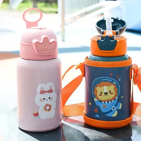 500ml Unicorn Kids Thermos Bottle Cute Children's Thermal Water Bottle Stainless Steel Thermos Mug For Kids Portable Water Cup 6