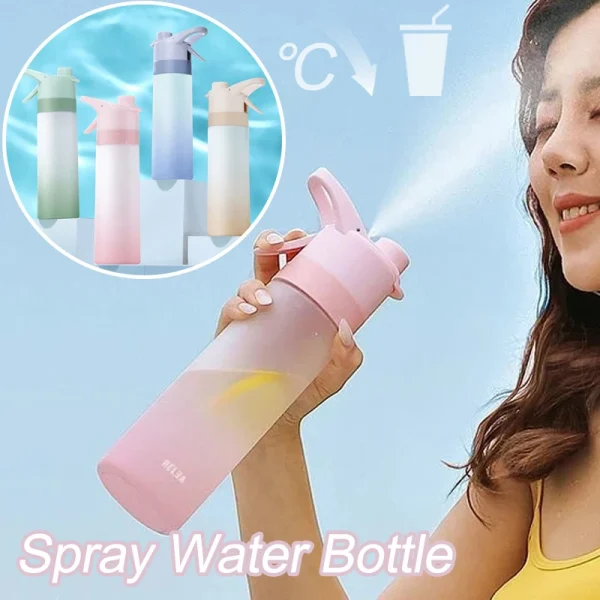 650ml Spray Water Bottle Portable Outdoor Sport Water Bottle for Girls Gym Fitness Drinking Drinkware Hiking Riding Water Bottle 1
