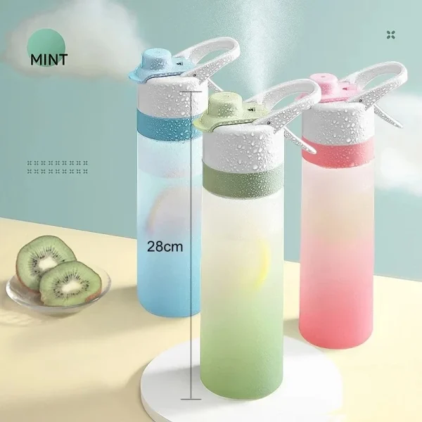 650ml Spray Water Bottle Portable Outdoor Sport Water Bottle for Girls Gym Fitness Drinking Drinkware Hiking Riding Water Bottle 6