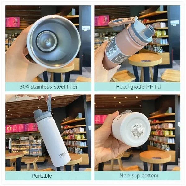 530ML Tyeso Thermal Water Bottle Stainless Steel Coffee Thermal Mug Vacuum Flask Insulated Sport Travel Thermos Cup Kettle 6