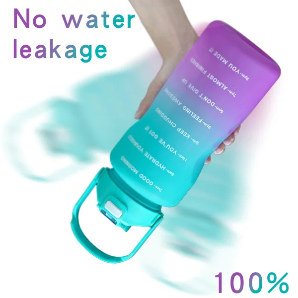 2L Sports Water Bottle with Straw Large Capacity Plastic Cup for Running and Fitness Leakproof 4