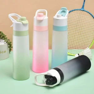 650/700ML Gradient Plastic Water Bottle with Straw Large Capacity Sports Portable Travel Water Bottle For Outdoor Travel 1
