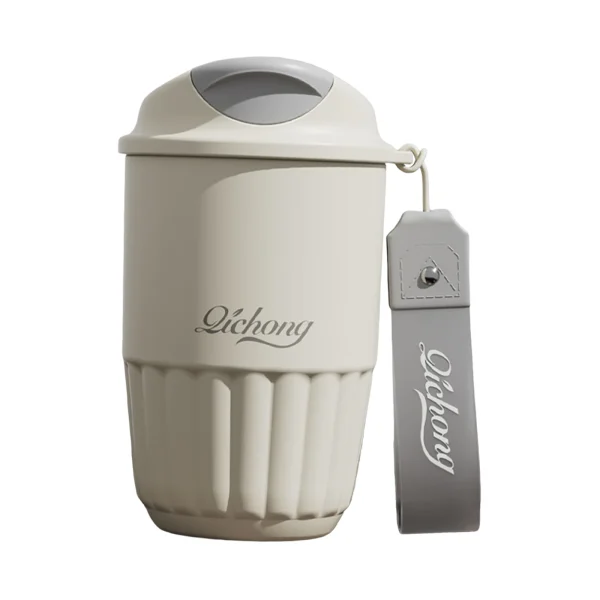 410ml Portable Insulated Coffee Mug Ceramic Milk Juice Water Whey Soybean Cup Thermal Bottle with Lid Simple Style Reusable 5