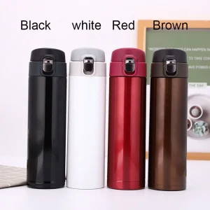 Students Go To School Thermos Cup Creative Bullet Cover Direct Drinking Water Cup Simple Solid Color Durable and Practical 1