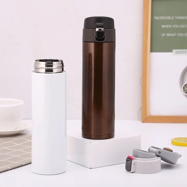 Students Go To School Thermos Cup Creative Bullet Cover Direct Drinking Water Cup Simple Solid Color Durable and Practical 3