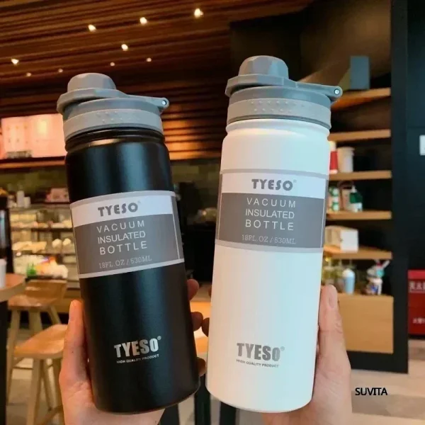 Tyeso 530/750ML Thermos Bottle Stainless Steel Vacuum Flask Travel Cup Insulated Water Bottle Sport Thermal Mug Hot Cold Mug 3