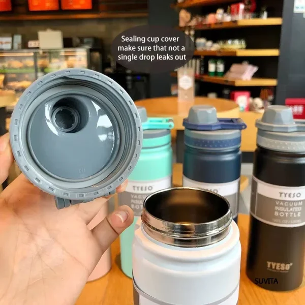 Tyeso 530/750ML Thermos Bottle Stainless Steel Vacuum Flask Travel Cup Insulated Water Bottle Sport Thermal Mug Hot Cold Mug 4
