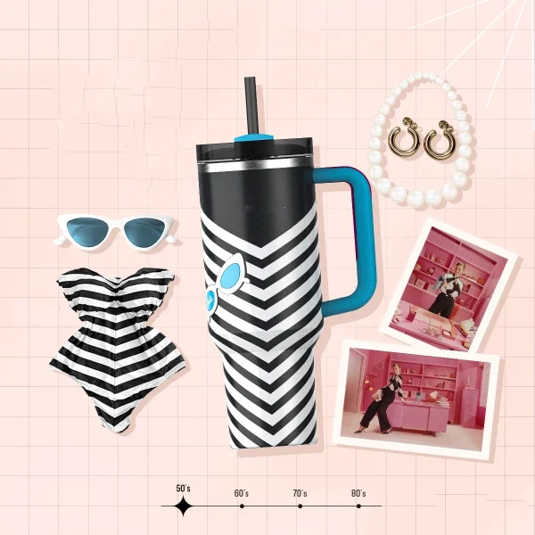 40oz Stainless Steel Vacuum Mug Double Wall Vacuum Water Bottle with Straw Car Cup Insulation Cold Beer Cup Travel Sports Cup 3
