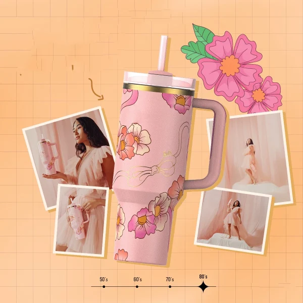 40oz Stainless Steel Vacuum Mug Double Wall Vacuum Water Bottle with Straw Car Cup Insulation Cold Beer Cup Travel Sports Cup 6