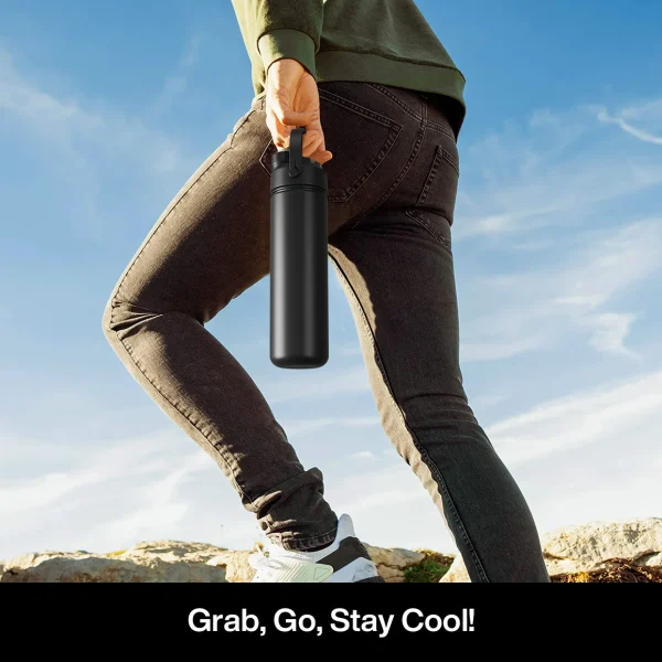 POWCAN 26oz Insulated Water Bottle With 2-In-1 Straw And Spout Lid, Keep Cold 24H, Leak-Proof, Double Wall Stainless Steel Water 6
