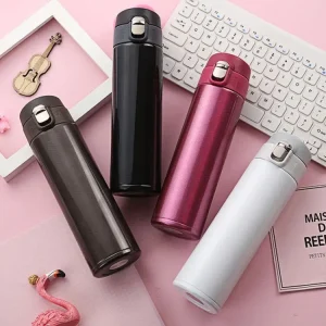 16Oz Metal Water Bottle Stainless Steel Bouncing Cover Vacuum Flask BPA Free Leak Proof Insulated Cup Coffee Mug Water Bottle 1