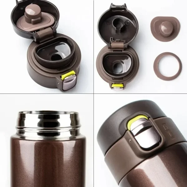 16Oz Metal Water Bottle Stainless Steel Bouncing Cover Vacuum Flask BPA Free Leak Proof Insulated Cup Coffee Mug Water Bottle 5