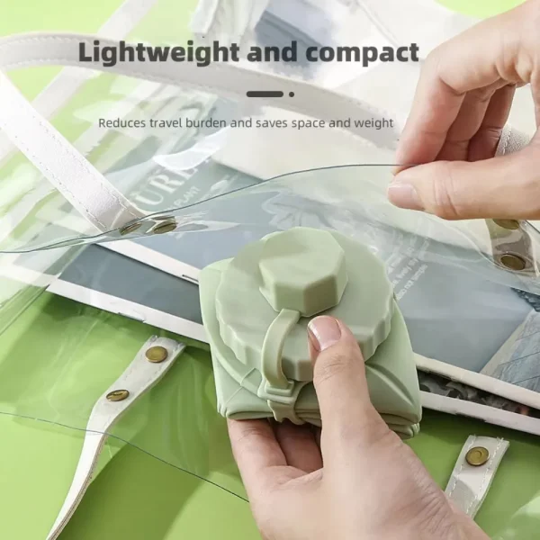 600ml Silicone Folding Bottle Adult Portable Reusable Plastic Cups Outdoor Travel Gym Water Bottle Motivational Drinking Bottle 6