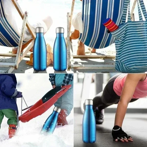 350/500/750/1000ml Double Wall Stainles Steel Thermos Bottle Keep Hot and Cold Insulated Vacuum Flask Sport Water Bottle 6