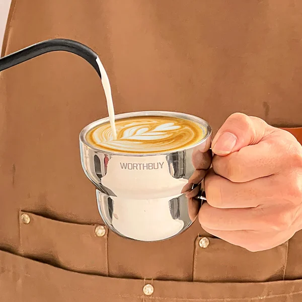 WORTHBUY 304 Stainless Steel Coffee Mug Double-Layer Heat-Resistant Tea Milk Coffee Cup Portable Durable Drinking Cup Drinkware 1