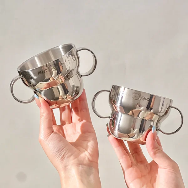 WORTHBUY 304 Stainless Steel Coffee Mug Double-Layer Heat-Resistant Tea Milk Coffee Cup Portable Durable Drinking Cup Drinkware 4