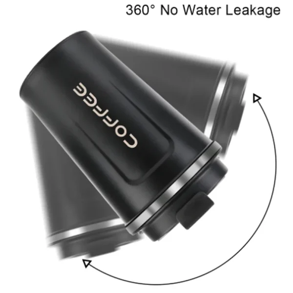 Thermo Cafe Car Thermos Mug for Tea Water Coffee Leak_Proof Travel Thermo Cup Coffee Mug 380/510ML Double Stainless Steel 5