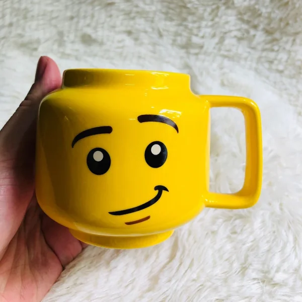 Cartoon Ceramic Mug Cup 250ML with Cute Impish Expression Figure Head Pattern Coffee Milk Tea Drinkware for Couple Friend Family 4