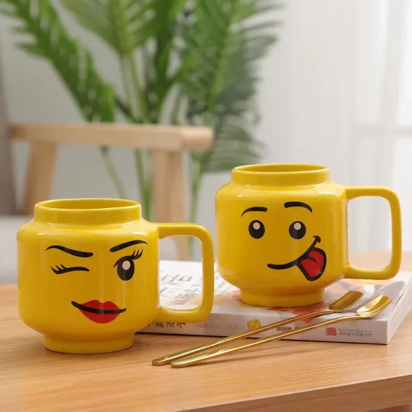 Friends Coffee Mugs Ceramic Cup Mugs Smiling Expression Face Cartoon Milk Tea Mugs Cute Drinkware   ZM120106 1
