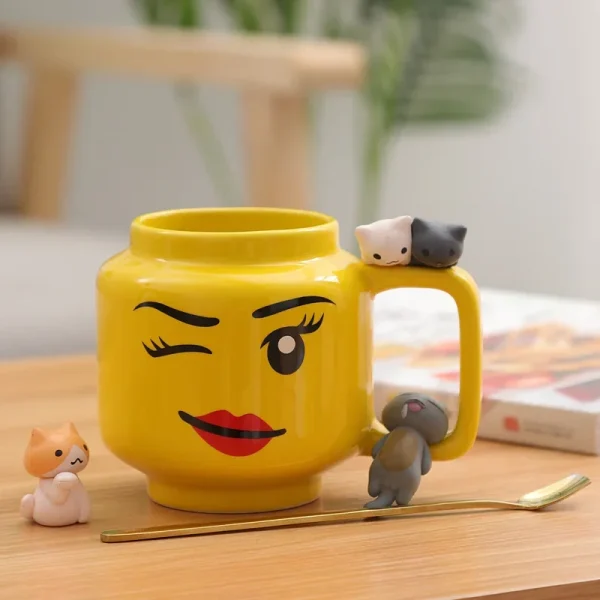 Friends Coffee Mugs Ceramic Cup Mugs Smiling Expression Face Cartoon Milk Tea Mugs Cute Drinkware   ZM120106 2