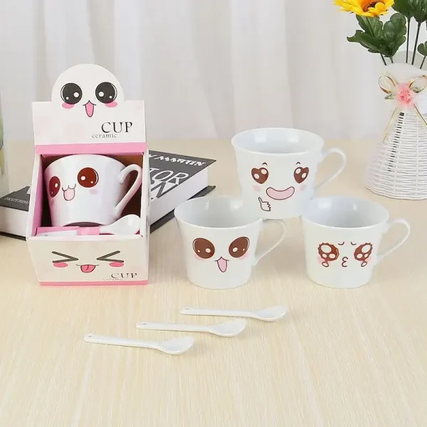 Friends Coffee Mugs Ceramic Cup Mugs Smiling Expression Face Cartoon Milk Tea Mugs Cute Drinkware   ZM120106 4