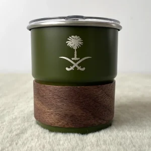 The National Emblem of Saudi Arabia Logo Stainless Steel Cup 300ML Restaurant Coffee Mug Outdoor Camping Beer Cup Wholesale Mug 1