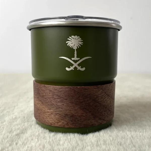 The National Emblem of Saudi Arabia Logo Stainless Steel Cup 300ML Restaurant Coffee Mug Outdoor Camping Beer Cup Wholesale Mug 1