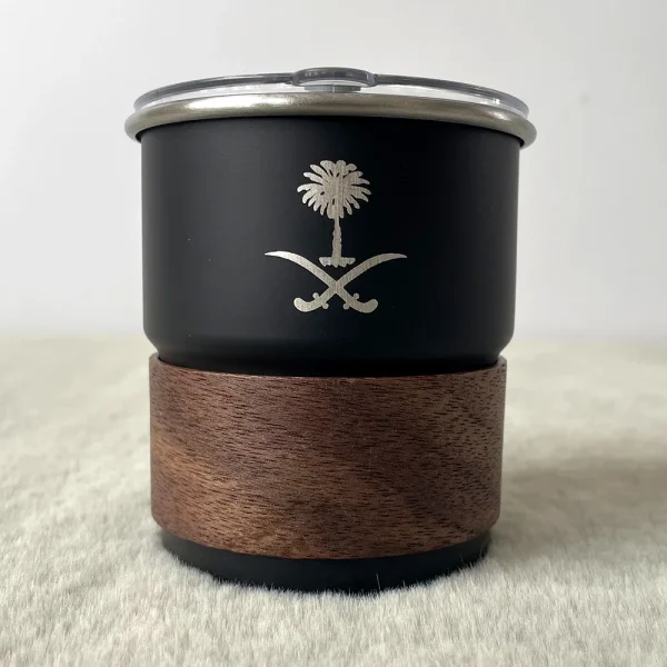 The National Emblem of Saudi Arabia Logo Stainless Steel Cup 300ML Restaurant Coffee Mug Outdoor Camping Beer Cup Wholesale Mug 3