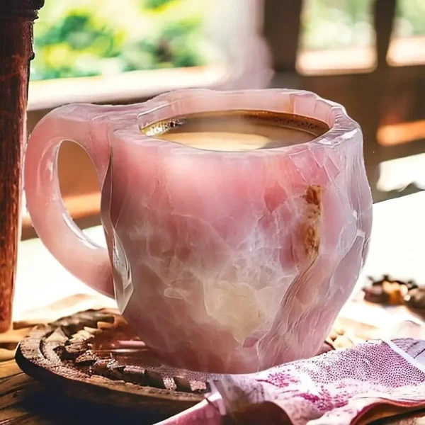 Mineral Crystal Coffee Mug, 2024 New Multi Colour Natural Mineral Crystal Coffee Mug, Colourful Elegant Birthday Gift for Home 2