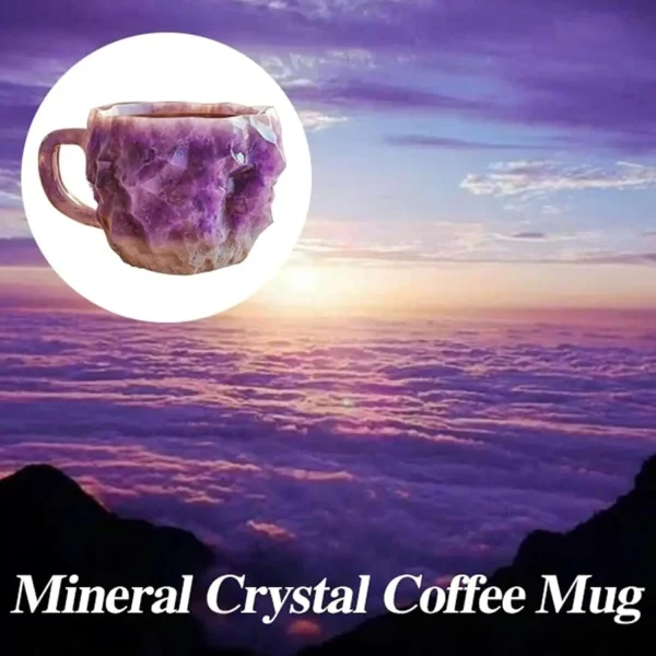 Mineral Crystal Coffee Mug, 2024 New Multi Colour Natural Mineral Crystal Coffee Mug, Colourful Elegant Birthday Gift for Home 3