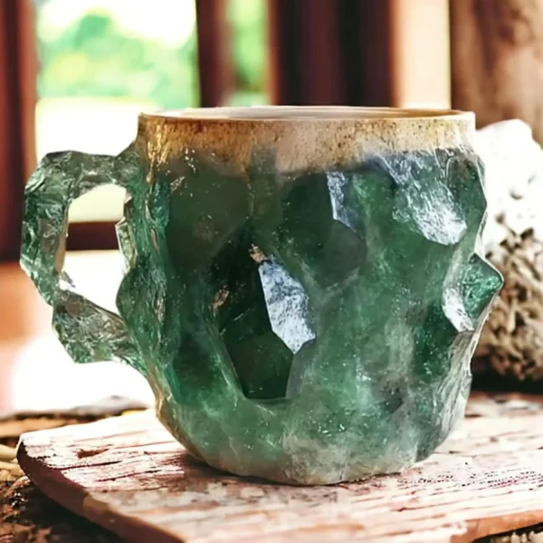 Mineral Crystal Coffee Mug, 2024 New Multi Colour Natural Mineral Crystal Coffee Mug, Colourful Elegant Birthday Gift for Home 4