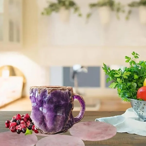 Mineral Crystal Coffee Mug, 2024 New Multi Colour Natural Mineral Crystal Coffee Mug, Colourful Elegant Birthday Gift for Home 6
