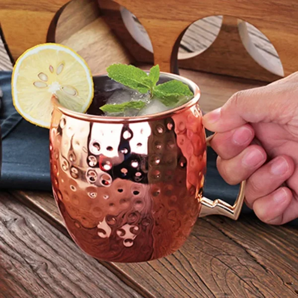 1-6PCS Stainless Steel Moscow Mule Mugs 500ML Beer Cups Cocktail Wine Juice Drink Cup Coffee Mugs Bar Champagne Party Drinkware 3