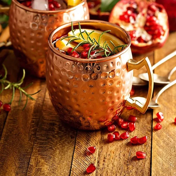 1-6PCS Stainless Steel Moscow Mule Mugs 500ML Beer Cups Cocktail Wine Juice Drink Cup Coffee Mugs Bar Champagne Party Drinkware 4