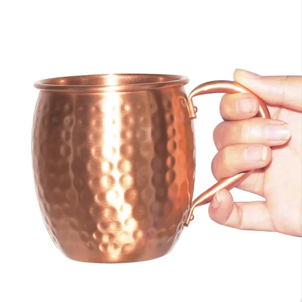 500ml 100% Copper Cups Pure Solid  Moscow Mule PURE Copper Mugs-Shaped 18oz Cocktail Cups Beer Milk Mug Drinkware 4