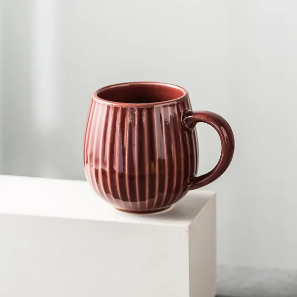 500ml Creative Coffee Mugs Ceramic Drinking Utensils Milk Tea Juice Breakfast Cup Home Porcelain Water Cup Drinkware with Handle 2
