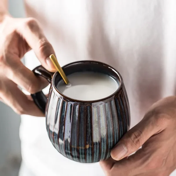 500ml Creative Coffee Mugs Ceramic Drinking Utensils Milk Tea Juice Breakfast Cup Home Porcelain Water Cup Drinkware with Handle 5