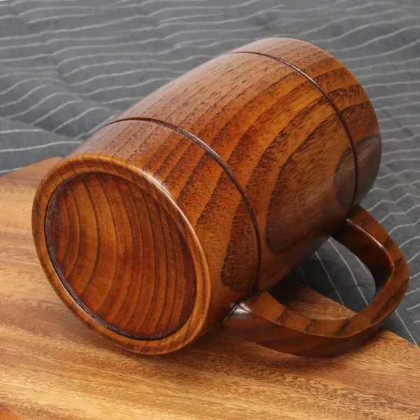 Wooden Beer Cup Retro Big Capacity Tea Water Classic Wood Drinking Mug 5