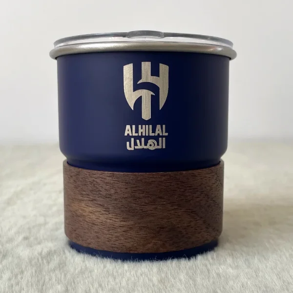 Saudi Arabia Al Hilal Logo Covered Coffee Cup 300ML Restaurant Beer Cup Outdoor Camping Mug Stainless Steel Cup Wholesale 1
