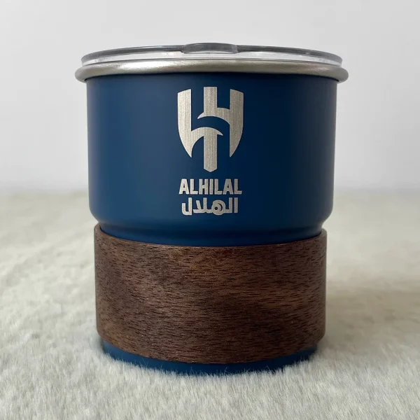 Saudi Arabia Al Hilal Logo Covered Coffee Cup 300ML Restaurant Beer Cup Outdoor Camping Mug Stainless Steel Cup Wholesale 2