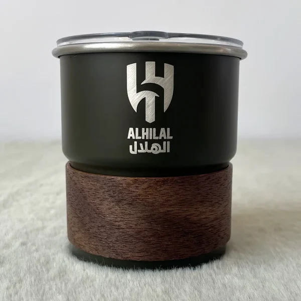Saudi Arabia Al Hilal Logo Covered Coffee Cup 300ML Restaurant Beer Cup Outdoor Camping Mug Stainless Steel Cup Wholesale 4