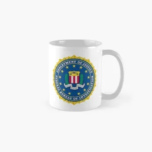 Fbi Federal Bureau Of Investigation Depa  Mug Gifts Handle Round Coffee Design Simple Tea Picture Printed Drinkware Image Photo 1