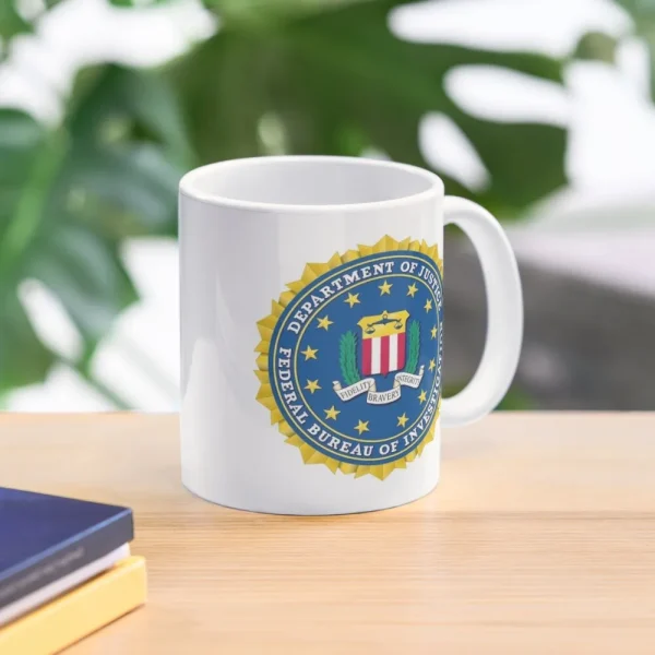 Fbi Federal Bureau Of Investigation Depa  Mug Gifts Handle Round Coffee Design Simple Tea Picture Printed Drinkware Image Photo 2